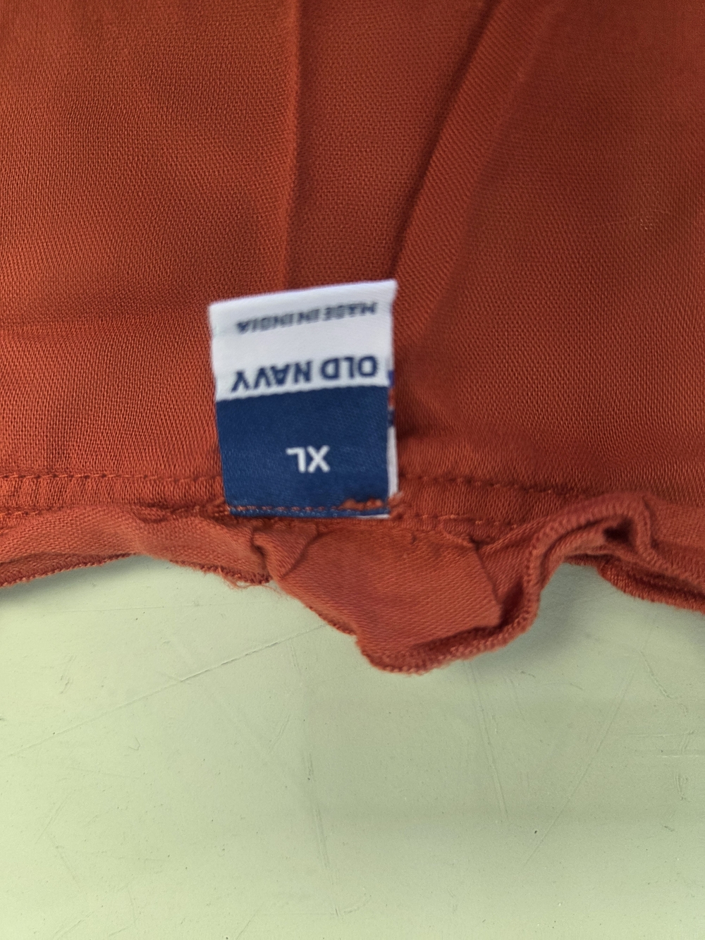 Old Navy Rust Ruffle-Trim Button Front Blouse - Picture 4 of 5